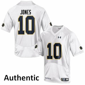 #10 Alize Jones Irish Men's Authentic University Jerseys White