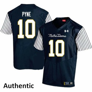 #10 Drew Pyne Irish Men's Alternate Authentic Stitched Jerseys Navy Blue