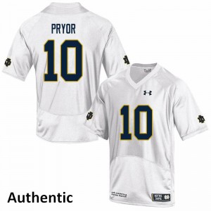 #10 Isaiah Pryor University of Notre Dame Men's Authentic Alumni Jerseys White