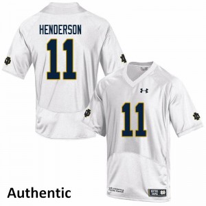 #11 Ramon Henderson Notre Dame Men's Authentic NCAA Jerseys White