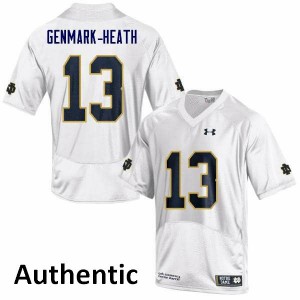 #13 Jordan Genmark-Heath Irish Men's Authentic NCAA Jerseys White