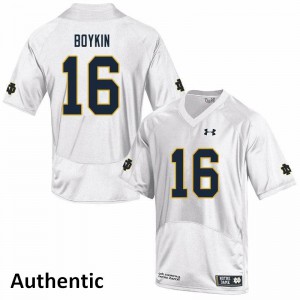 #16 Noah Boykin UND Men's Authentic Alumni Jersey White