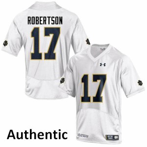 #17 Isaiah Robertson UND Men's Authentic Stitch Jerseys White