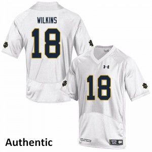 #18 Joe Wilkins University of Notre Dame Men's Authentic Player Jersey White