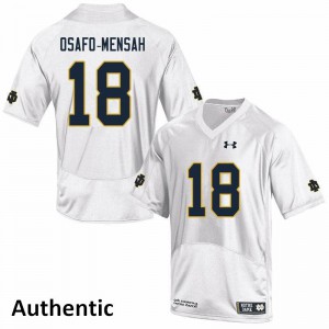 #18 Nana Osafo-Mensah Notre Dame Fighting Irish Men's Authentic Stitch Jersey White