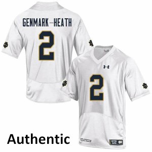 #2 Jordan Genmark-Heath University of Notre Dame Men's Authentic Stitch Jersey White