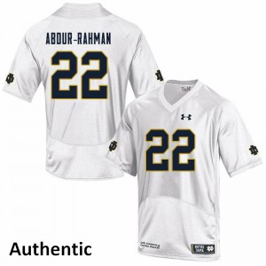 #22 Kendall Abdur-Rahman University of Notre Dame Men's Authentic NCAA Jersey White