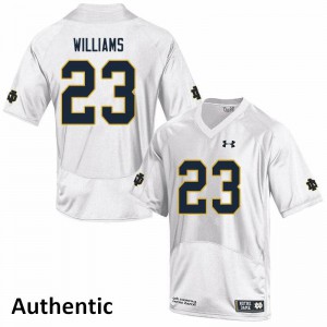 #23 Kyren Williams Irish Men's Authentic College Jersey White