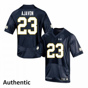 #23 Litchfield Ajavon UND Men's Authentic Stitch Jerseys Navy