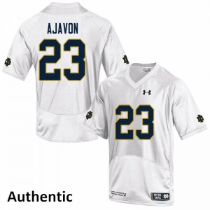 #23 Litchfield Ajavon Irish Men's Authentic NCAA Jerseys White