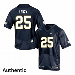 #25 Braden Lenzy University of Notre Dame Men's Authentic Stitched Jerseys Navy