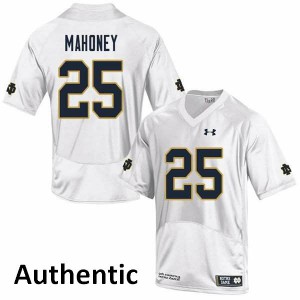 #25 John Mahoney University of Notre Dame Men's Authentic College Jerseys White