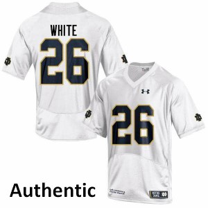 #26 Ashton White University of Notre Dame Men's Authentic Player Jerseys White