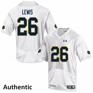 #26 Clarence Lewis UND Men's Authentic Embroidery Jerseys White