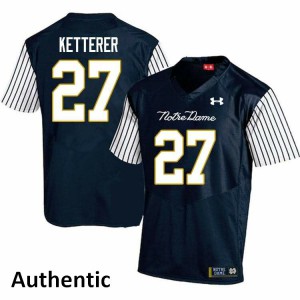 #27 Chase Ketterer Notre Dame Fighting Irish Men's Alternate Authentic Player Jersey Navy Blue