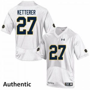 #27 Chase Ketterer Notre Dame Fighting Irish Men's Authentic High School Jersey White
