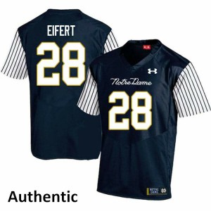 #28 Griffin Eifert Notre Dame Fighting Irish Men's Alternate Authentic NCAA Jersey Navy Blue