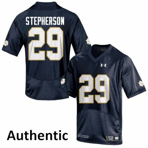 #29 Kevin Stepherson UND Men's Authentic Official Jersey Navy Blue
