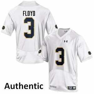 #3 Michael Floyd University of Notre Dame Men's Authentic High School Jerseys White
