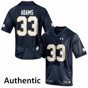 #33 Josh Adams University of Notre Dame Men's Authentic Player Jerseys Navy Blue