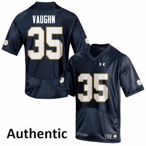 #35 Donte Vaughn Notre Dame Fighting Irish Men's Authentic Embroidery Jerseys Navy Blue