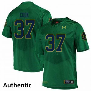 #37 Henry Cook University of Notre Dame Men's Authentic NCAA Jerseys Green