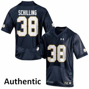 #38 Christopher Schilling UND Men's Authentic College Jerseys Navy Blue