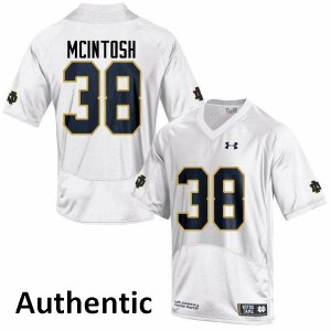 #38 Deon McIntosh Irish Men's Authentic High School Jerseys White