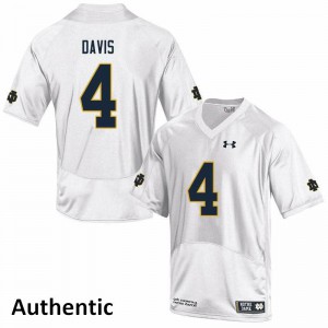 #4 Avery Davis UND Men's Authentic University Jerseys White