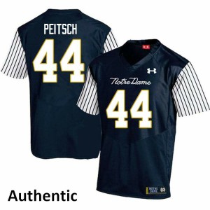 #44 Alex Peitsch Notre Dame Men's Alternate Authentic Official Jersey Navy Blue