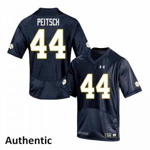 #44 Alex Peitsch University of Notre Dame Men's Authentic High School Jerseys Navy