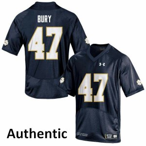 #47 Chris Bury University of Notre Dame Men's Authentic NCAA Jersey Navy