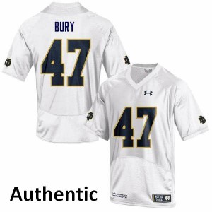 #47 Chris Bury Irish Men's Authentic Official Jerseys White