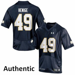 #49 Jack Henige University of Notre Dame Men's Authentic Official Jerseys Navy