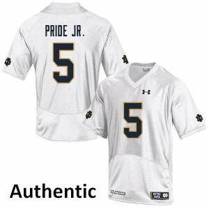#5 Troy Pride Jr. University of Notre Dame Men's Authentic Alumni Jersey White