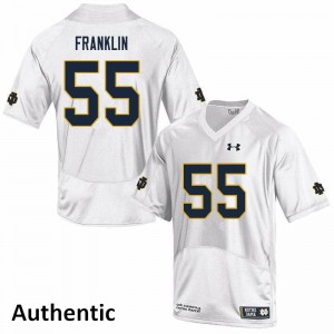 #55 Jamion Franklin UND Men's Authentic College Jersey White