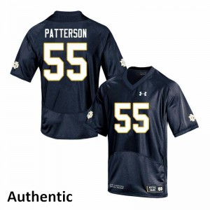 #55 Jarrett Patterson Notre Dame Men's Authentic NCAA Jersey Navy