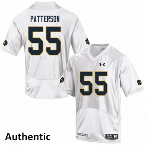 #55 Jarrett Patterson Irish Men's Authentic Player Jersey White