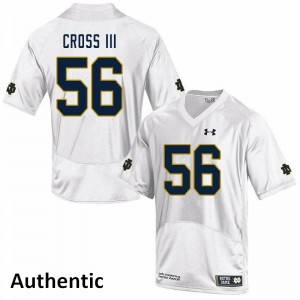 #56 Howard Cross III Notre Dame Men's Authentic College Jersey White