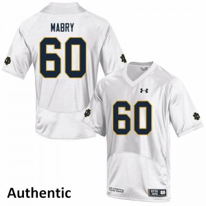 #60 Cole Mabry UND Men's Authentic Stitched Jerseys White