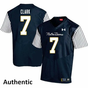 #7 Brendon Clark Notre Dame Men's Alternate Authentic Official Jerseys Navy Blue