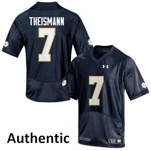 #7 Joe Theismann Fighting Irish Men's Authentic College Jerseys Navy Blue