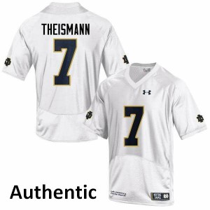 #7 Joe Theismann UND Men's Authentic Stitched Jersey White