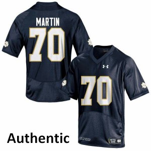 #70 Zack Martin Notre Dame Men's Authentic Football Jersey Navy Blue