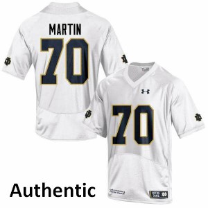 #70 Zack Martin UND Men's Authentic Player Jerseys White