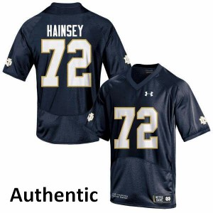 #72 Robert Hainsey Notre Dame Fighting Irish Men's Authentic Official Jersey Navy Blue