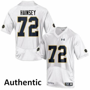 #72 Robert Hainsey UND Men's Authentic Stitched Jersey White