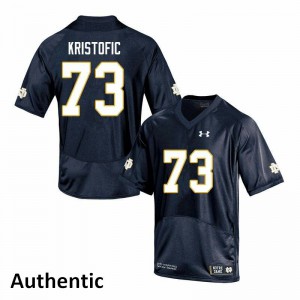 #73 Andrew Kristofic Notre Dame Men's Authentic Player Jersey Navy