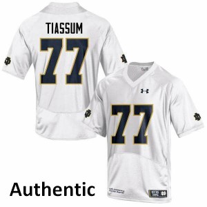 #77 Brandon Tiassum UND Men's Authentic Alumni Jerseys White