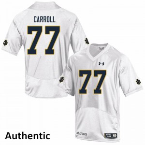 #77 Quinn Carroll UND Men's Authentic NCAA Jerseys White